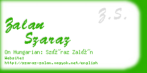 zalan szaraz business card